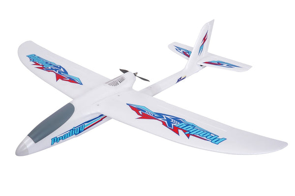 ARROWS HOBBY AH022R-VEC 1400MM WINGSPAN RTF PRODIGY POWERED GLIDER WITH VECTOR STABILIZER, MODE 2 TRANSMITTER, BATTERY AND CHARGER.