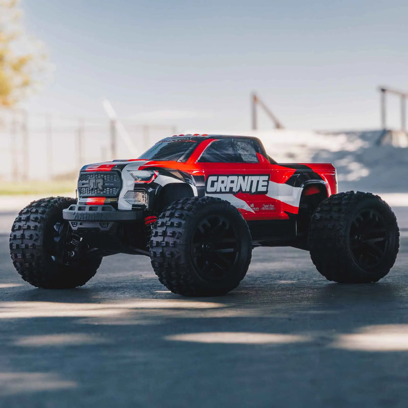 ARRMA GRANITE GROM 1/18 4X4 MONSTER TRUCK READY TO RUN RED INCLUDES BATTERY AND CHARGER