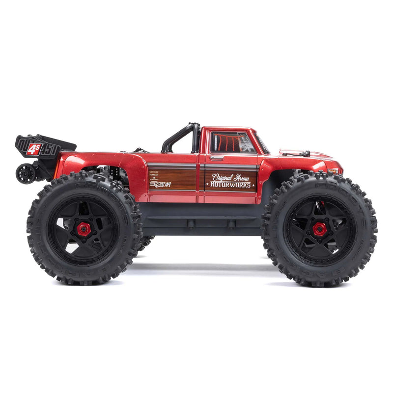 ARRMA OUTCAST 4X4 BLX 4S STUNT TRUCK READY TO RUN RED