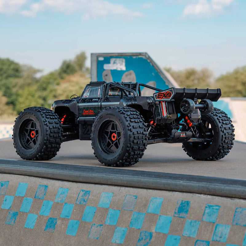 ARRMA OUTCAST EXB 8S 1/5 STUNT MONSTER TRUCK READY TO RUN BLACK REQUIRES BATTERY AND CHARGER