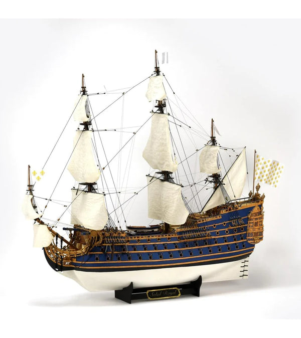 ARTESANIA 22904 SOLEIL ROYAL 1669 VAISSEAU-AMIRAL DE LOUIS XIV FLAGSHIP WITH BONUS STAND AND METAL FIGURES 1:72 SCALE WOODEN AND METAL BOAT TOP QUALITY PREMIUM MODEL BUILDING KIT