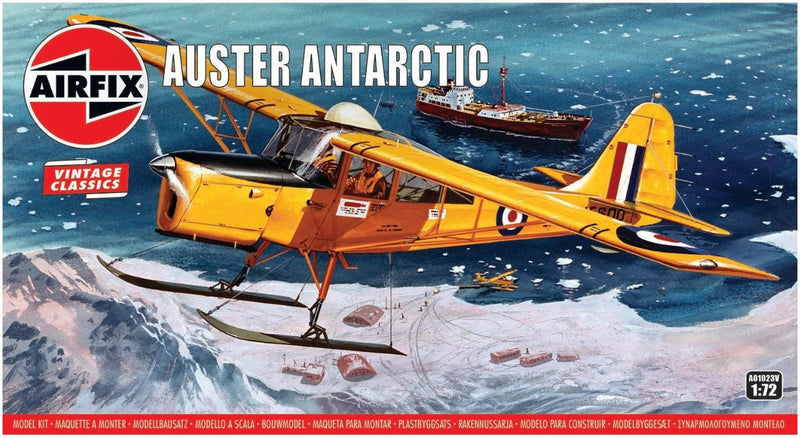 AIRFIX 1023V AUSTER ANTARCTIC VINTAGE SNOW PLANE VINTAGE CLASSICS SERIES1/72 SCALE PLASTIC MODEL KIT PLANE