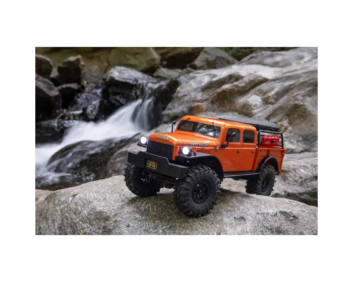 AXIAL SCX24 40'S 4 DOOR DODGE POWER WAGON ROCK CRAWLER READY TO RUN ORANGE