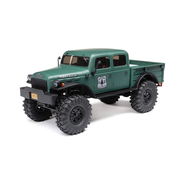 AXIAL SCX24 40S 4 DOOR DODGE POWER WAGON ROCK CRAWLER READY TO RUN GREEN