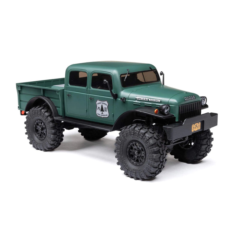 AXIAL SCX24 40S 4 DOOR DODGE POWER WAGON ROCK CRAWLER READY TO RUN GREEN