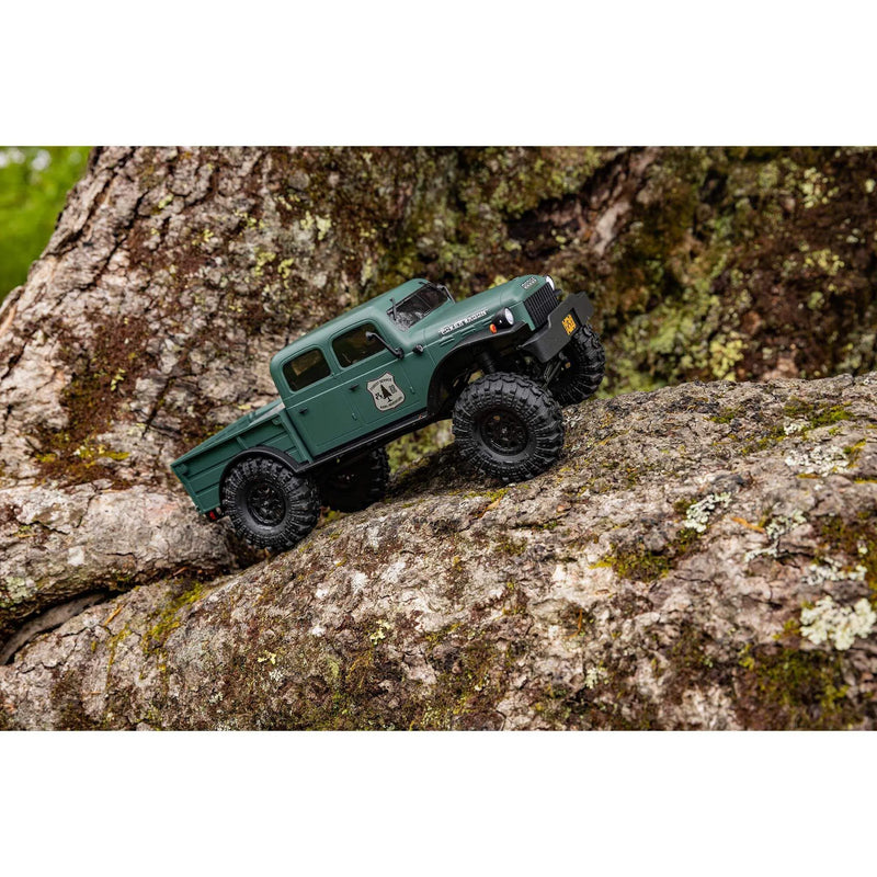 AXIAL SCX24 40S 4 DOOR DODGE POWER WAGON ROCK CRAWLER READY TO RUN GREEN