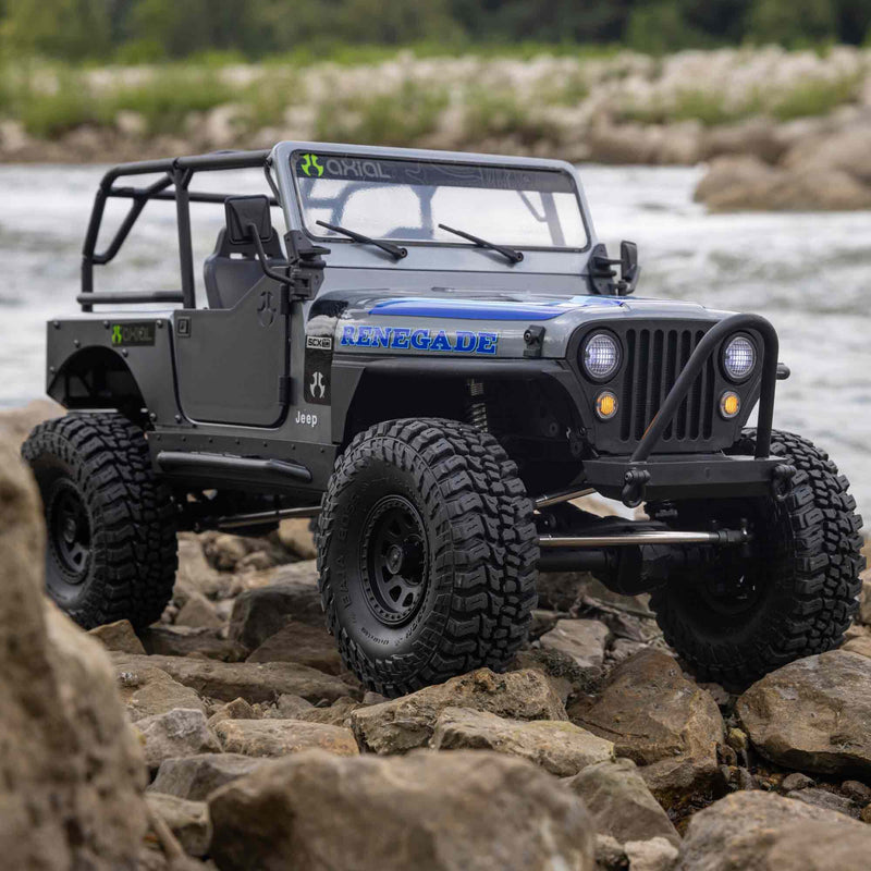 AXIAL SCX10 III JEEP CJ-7 4WD ROCK CRAWLER READY TO RUN GREY AND BLUE