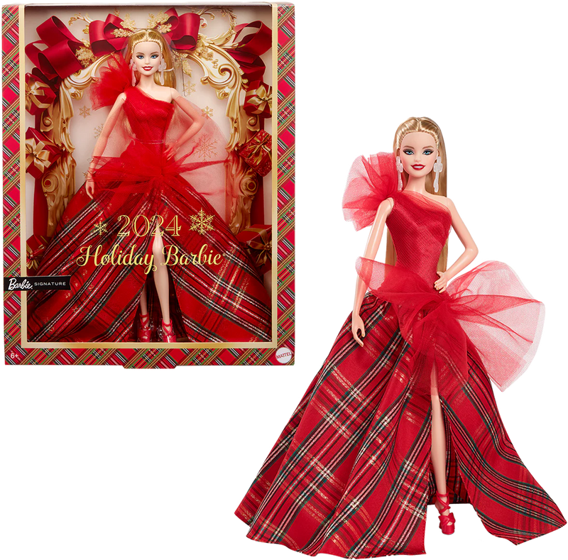 BARBIE SIGNATURE 2024 HOLIDAY BARBIE DOLL BLONDE