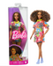 BARBIE FASHIONISTAS GIRL DOLL 201 BROWN HAIR WITH GOOD VIBES DRESS