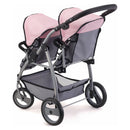 BAYER TWIN TANDEM PINK AND GREY PRAM