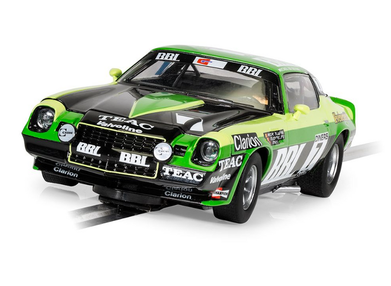 SCALEXTRIC C4358 CHEVROLET CAMARO Z28 SPA 24 HOUR RACE 1981 BBL NUMBER 7 MICHEL DE DEYNE 1/32 SCALE SLOT CAR