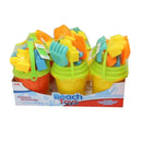 BEACH FUN TOY YELLOW BUCKET SAND TOY SET