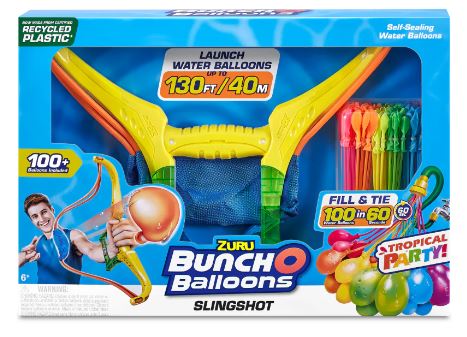 ZURU BUNCH-O-BALLOONS TROPLICAL PARTY SLINGSHOT WITH 100 BALLOONS