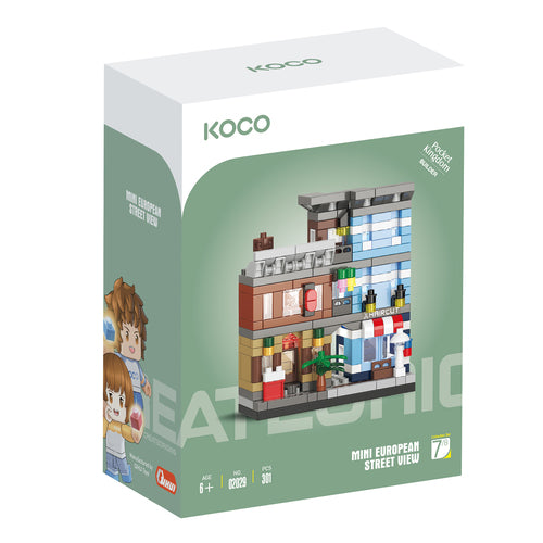 KOCO 02029  MINI EUROPEAN STREET VIEW DETECTIVE AGENCY 301 PIECE BUILDING BLOCK KIT