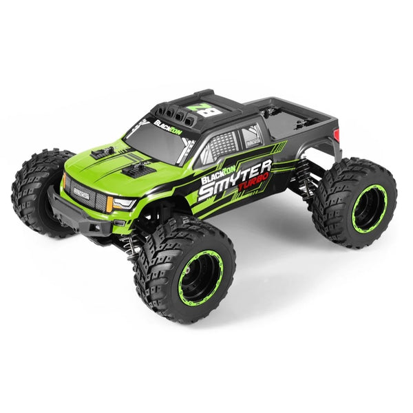 BLACKZON 540230 1/12 SCALE SMYTER MT TURBO 4WD 3S COMPATIBLE (SOLD SEPERATELY) BRUSHLESS GREEN INCLUDES 2S BATTERY AND CHARGER