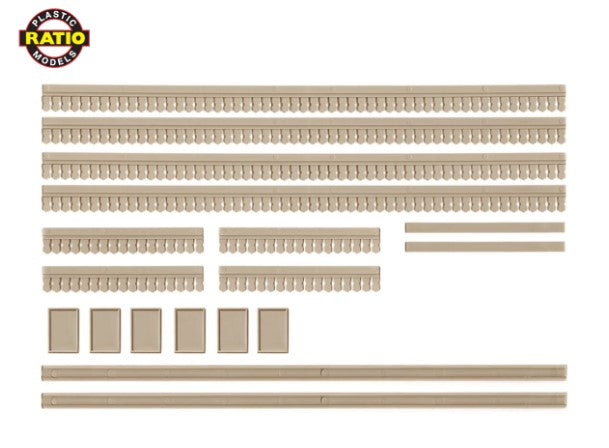 PECO 516 RATIO STATION CANOPY VALENCING AND NOTICE BOARDS OO/HO GAUGE SCENICS