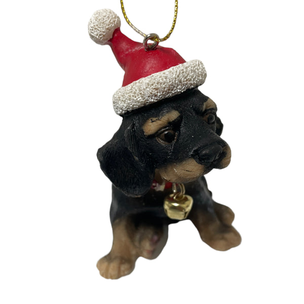 CHLOES GARDEN CHRISTMAS HANGING DECORATION ROTTWEILER PUPPY