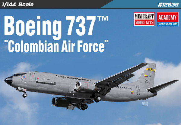 ACADEMY 12639 BOEING 737 COLUMBIAN AIR FORCE  1/144 SCALE PLASTIC MODEL KIT