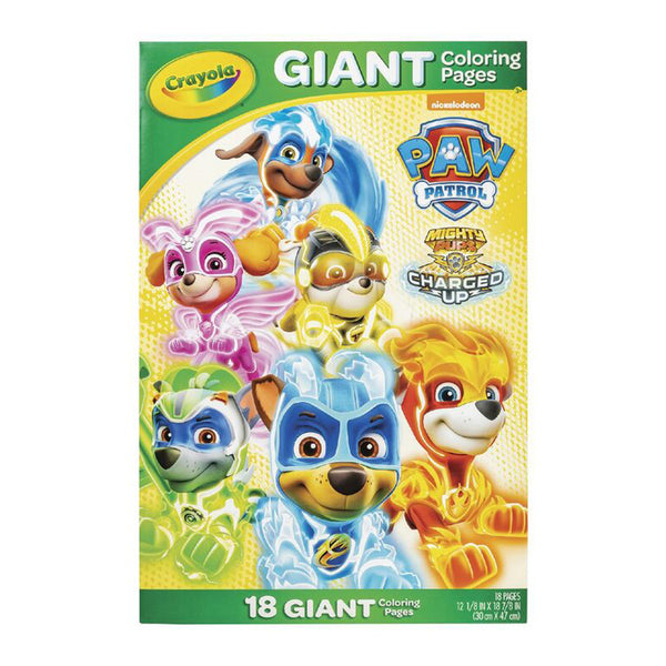 CRAYOLA GIANT COLOURING PAGES - PAW PATROL MIGHTY PUPS CHARGED UP 18 PAGES