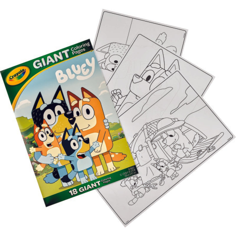 CRAYOLA GIANT COLOURING PAGES - BLUEY 18 PAGES