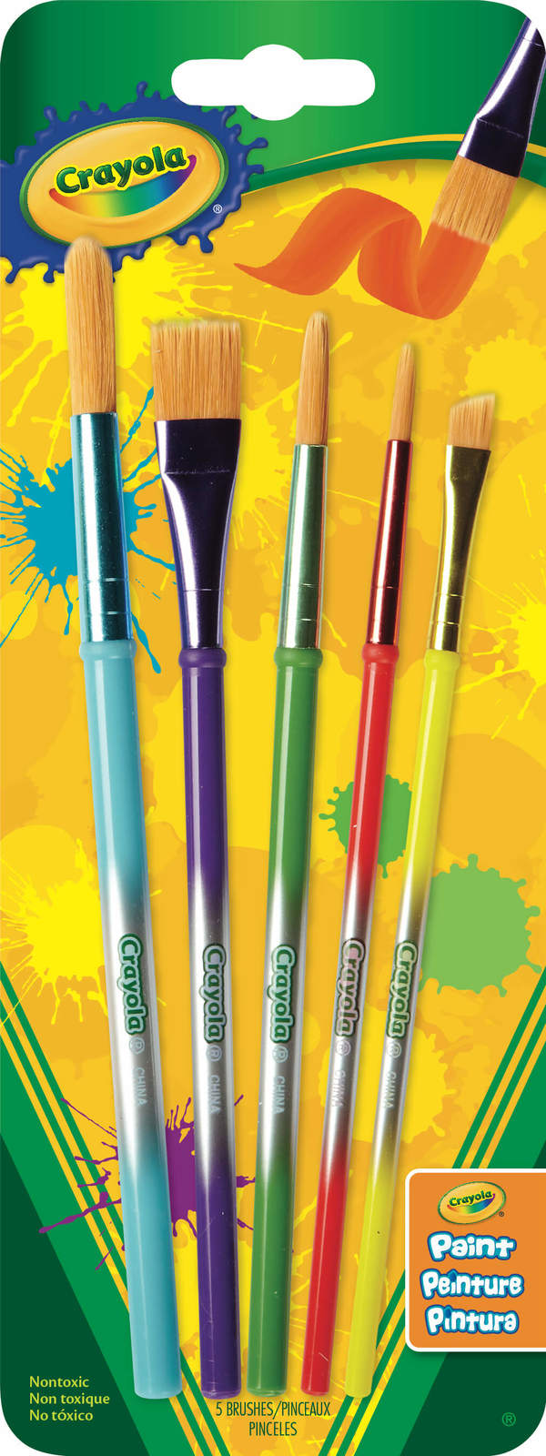 CRAYOLA ASSORTED PAINT BRUSHES 5PK