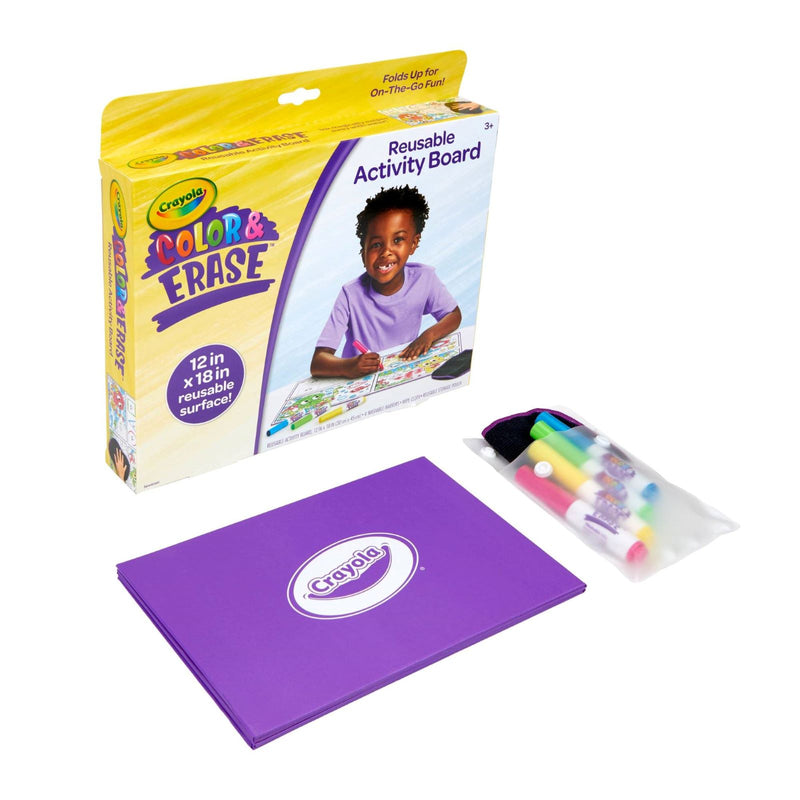 CRAYOLA COLOR AND ERASE REUSABLE ACTIVITY BOARD 30CM X 40CM