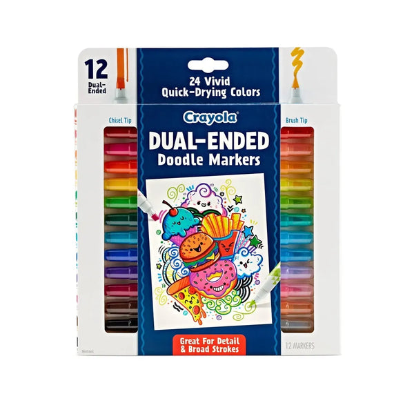 CRAYOLA DUAL-ENDED MARKERS 12PK