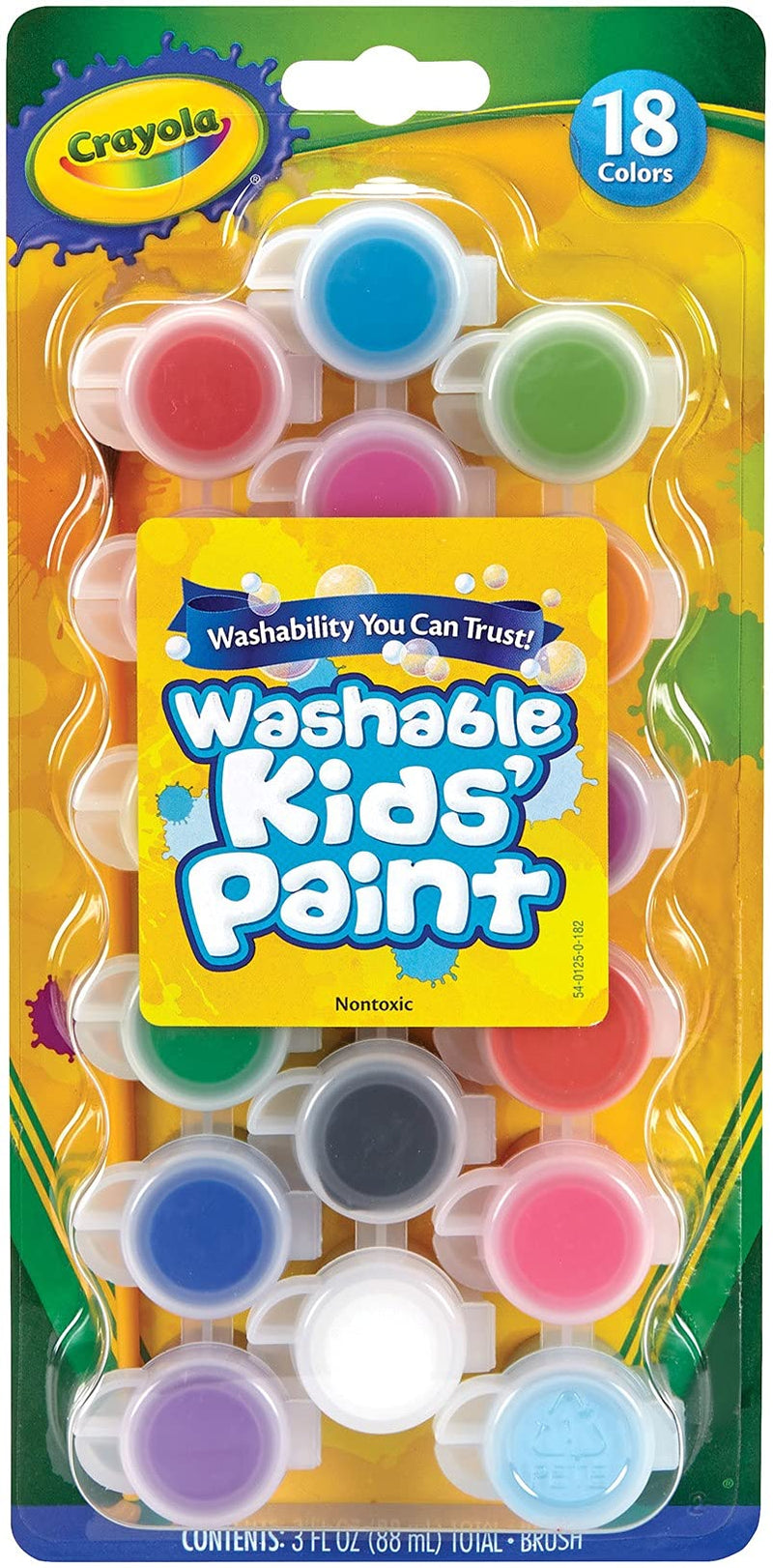 CRAYOLA WASHABLE KIDS PAINT 18PK