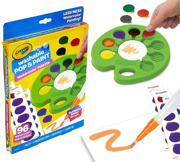 CRAYOLA WASHABLE POP AND PAINT WATERCOLOR PALETTE