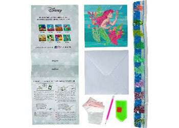 CRAFT BUDDY DIY CRYSTAL ART CARD KIT DISNEY PRINCESS ARIEL 18CM X 18CM PARTIAL CRYSTAL