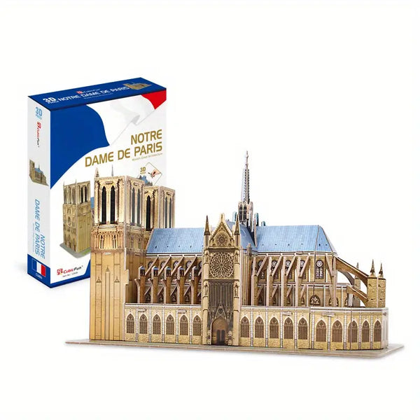 CUBICFUN C242H NOTRE DAME DE PARIS WORLD'S GREAT ARCHITECTURE 53 PIECE 3D CARD PUZZLE