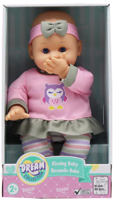 GIGO DREAM COLLECTION PINK KISSING BABY 12 INCH INTERACTIVE DOLL