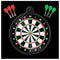 MULTI GAMES BOARD MAGNETIC DARTS VELCRO TARGET BALL GAME DOUBLE SIDED