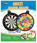 MULTI GAMES BOARD MAGNETIC DARTS VELCRO TARGET BALL GAME DOUBLE SIDED