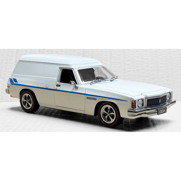 DDA 513 HOLDEN HJ SANDMAN PANEL VAN JACK FROST COTILLION WHITE AND BLUE DECALS 1/24 SCALE DIECAST MODEL