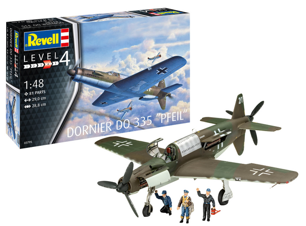 REVELL 03795 DORNIER DO 335 PFEIL 1/48 SCALE PLASTIC MODEL KIT FIGHTER