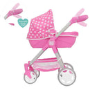 WOWOW TOYS DOLLY TOTS ROAMER DOLL PRAM WITH DETATCHABLE CARRY COT - INCLUDES BAG - FITS UP 45CM DOLL - HANDLE HEIGHT 63.5-73CM