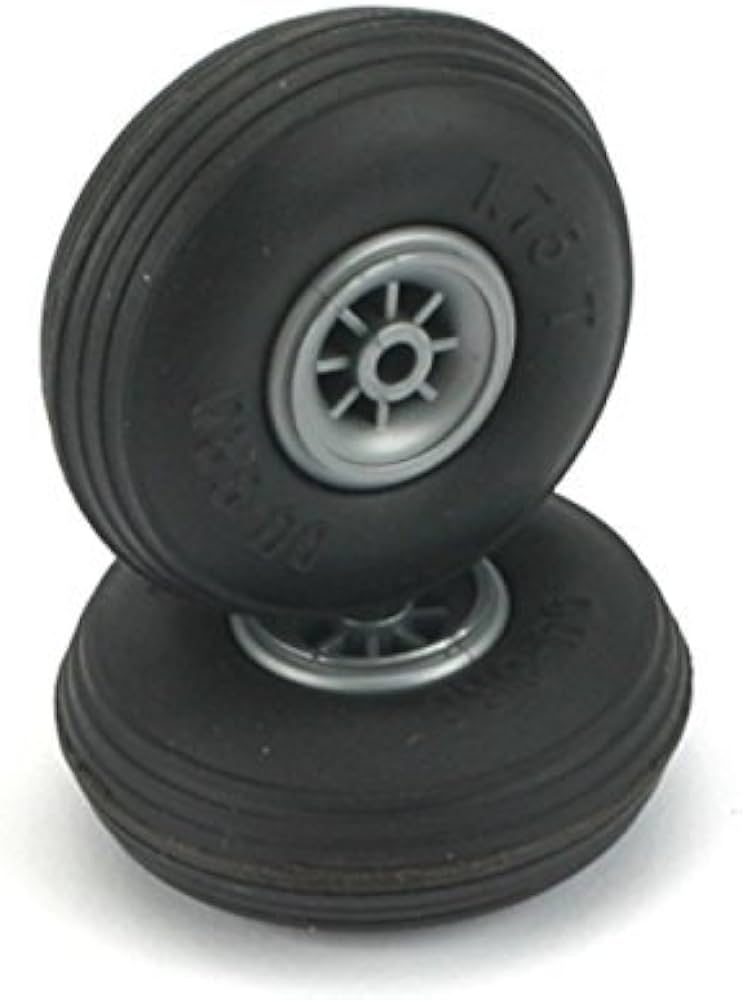 DU-BRO 175T 1-3/4IN DIA LOW BOUNCE  TREADED WHEELS