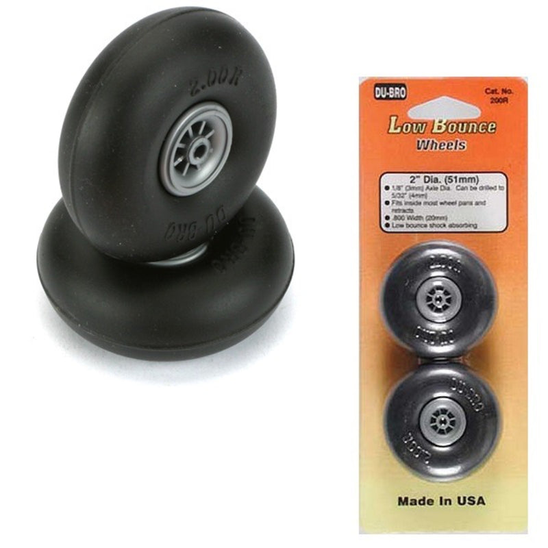 DU-BRO 200R -  2 INCH LOW BOUNCE WHEELS (51MM) 2 PIECES