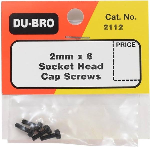 DU-BRO 2112 SOCKET HEAD CAP SCREWS 2MM X 6MM