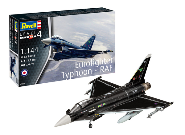 REVELL 03796 EUROFIGHTER TYPHOON RAF 1/144 SCALE PLASTIC MODEL KIT