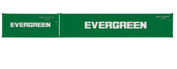 HORNBY R60042 EVERGREEN 40 FOOT AND 20 FOOT CONTAINERS HO/OO GAUGE FOR KFA TRAIN WAGON
