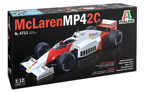 ITALERI 4711 F1 RACING MCLAREN MP42C PROST ROSBERG 1/12 SCALE PLASTIC MODEL KIT