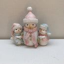 CHLOES GARDEN SNOWMAN FAMILY COUPLE 10CM