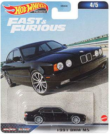 HOT WHEELS PREMIUM FAST & FURIOUS HKD28 1991 BMW M5 - 4 OF 5 DIECAST CAR