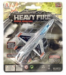 JIN DE LE HEAVY FIRE DIECAST SILVER FALCON MILITARY PLANE