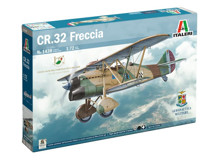 ITALERI 1438S FIAT CR.32 FRECCIA BIPLANE 1/72 SCALE PLASTIC MODEL KIT FIGHTER