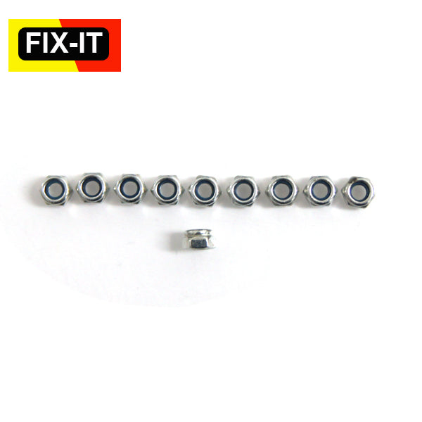 FIX-IT NN002 NYLOC NUTS M4 4MM 10 PIECES