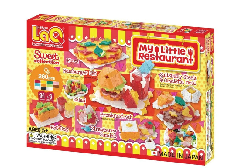 LAQ SWEET COLLECTION - MY LITTLE RESTAURANT 11 MODEL BUILDING BLOCK KIT 260 PIECES