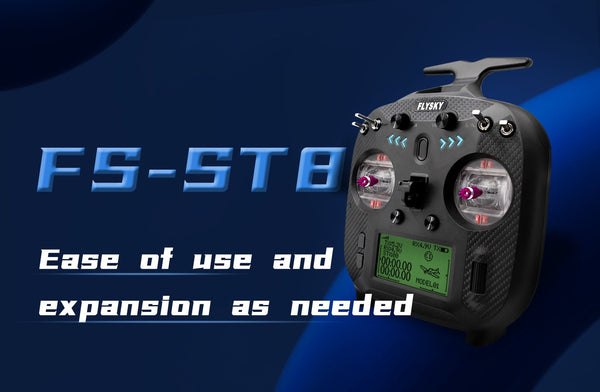 FLYSKY FS-ST8 2.4G UPGRADED VERSION WITH ONE SR8 RECEIVER